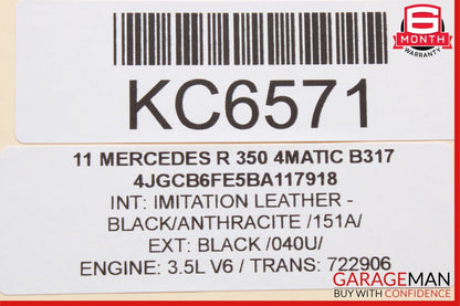06-13 Mercedes W251 R350 GL450 Front Right Side Exterior Door Handle Black OEM