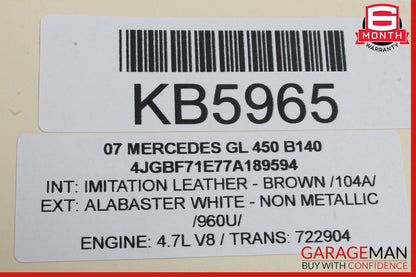07-08 Mercedes X164 GL450 Front Right Side Mirror Door Rear View White OEM