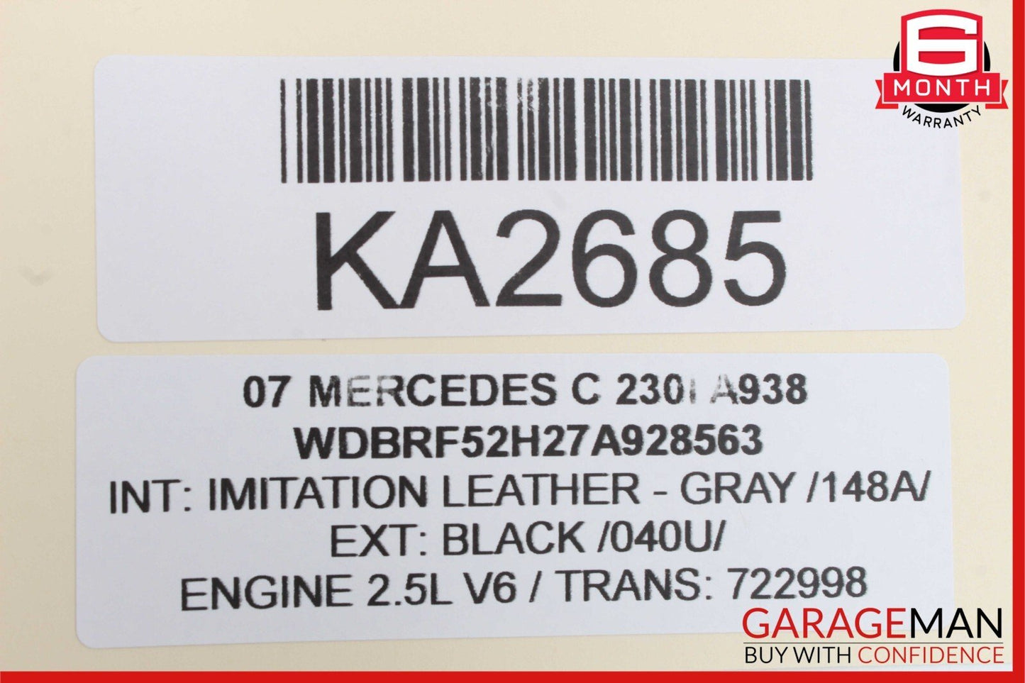 01-07 Mercedes W203 C230 C320 Rear Right Side Door Computer Control Module OEM