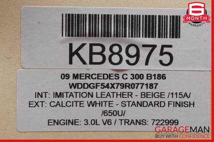 08-11 Mercedes W204 C300 C350 Front Left Side Door Rear View Mirror White OEM