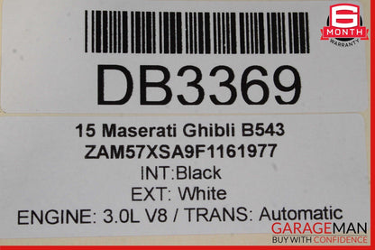 14-22 Maserati Ghibli S Q4 M157 Rear Right Passenger Side Exterior Door Shell