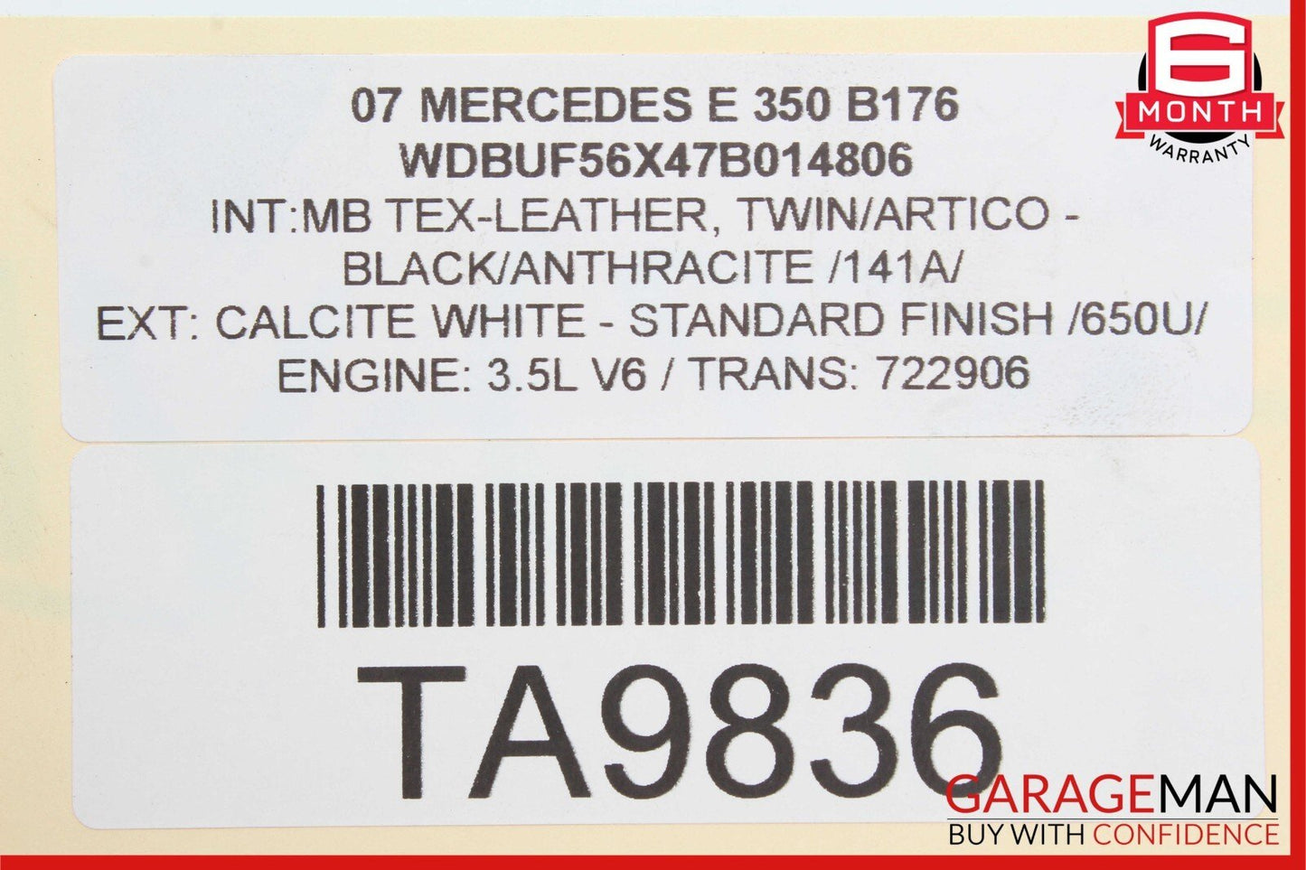 06-13 Mercedes W211 E350 S550 Front Right Engine Timing Chain Cover Plate OEM