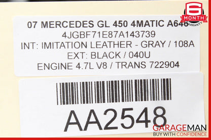 06-12 Mercedes ML350 GL450 Front Right Side Door Control Module Unit