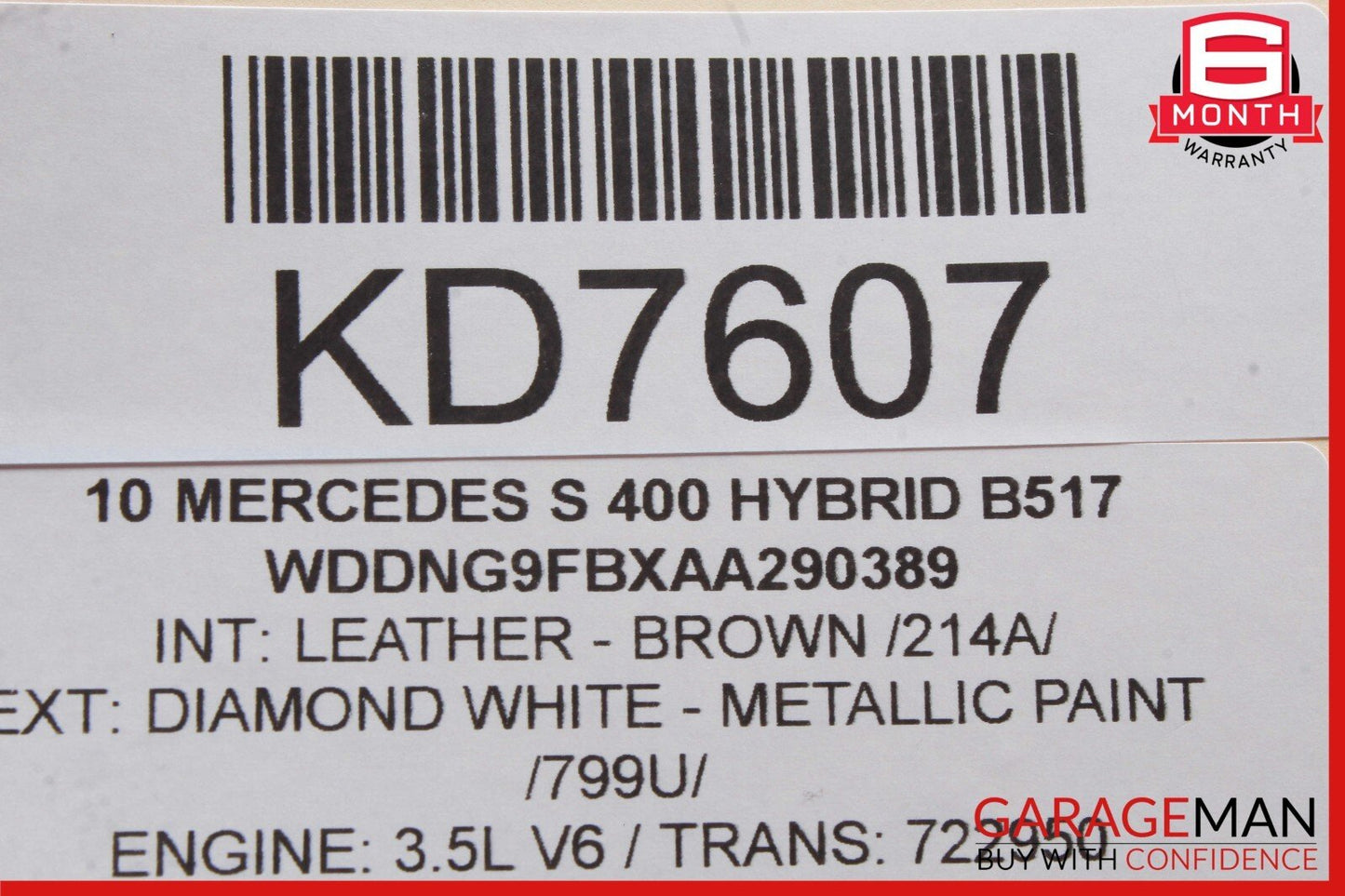 10-13 Mercedes W221 S400 Hybrid Electric Vacuum Pump 2214300032 OEM
