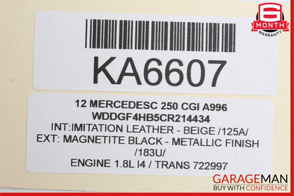 08-14 Mercedes E350 C300 C250 Rear Left Side Door Lock Latch Actuator