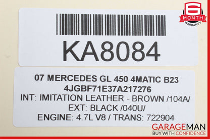 06-12 Mercedes X164 GL450 Rear Left Driver Side Exterior Door Handle Black OEM