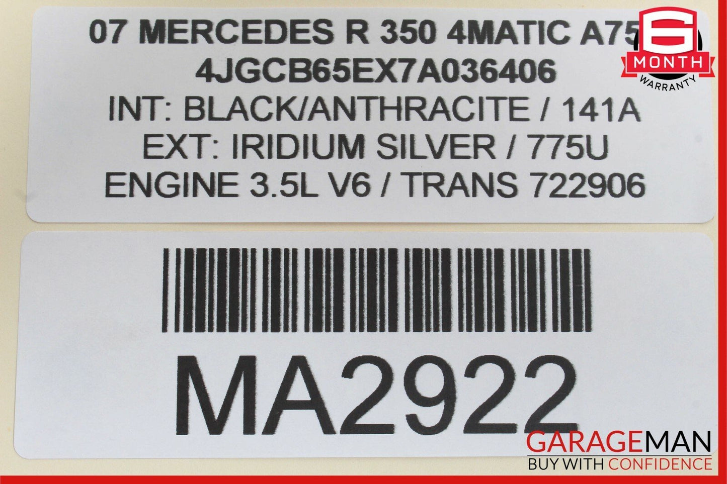 06-09 Mercedes W251 R350 SLK280 E350 Engine Starter Motor 0061510501 OEM