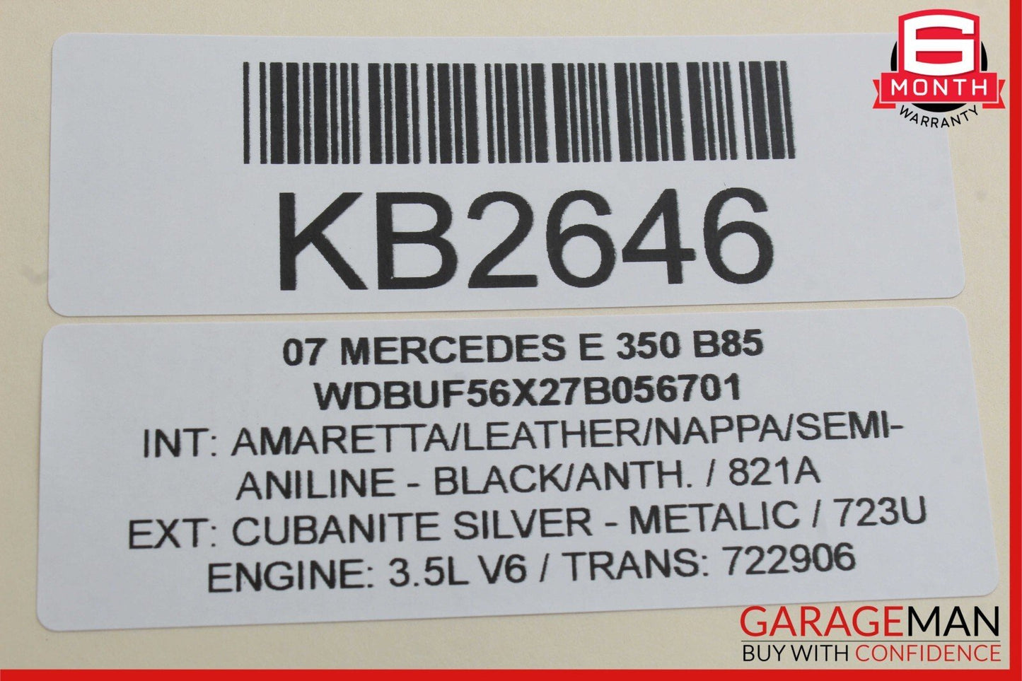 03-09 Mercedes W211 E350 E500 E550 Rear Right Door Control Module Unit OEM