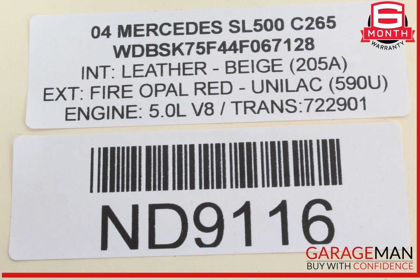 03-12 Mercedes R230 SL500 CL600 Front Right Side Door Window Regulator Motor OEM