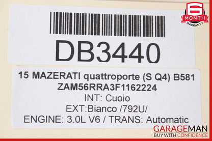 14-18 Maserati Quattroporte Rear Left Top Upper Seat Cushion Cover Assy OEM
