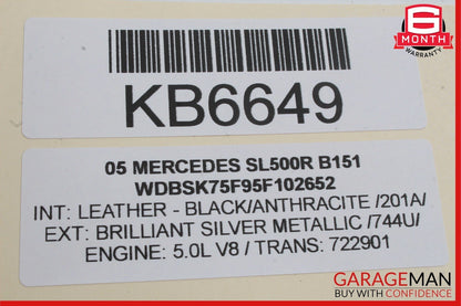 03-12 Mercedes R230 SL500 SL600 Front Right Side Door Window Regulator Motor OEM