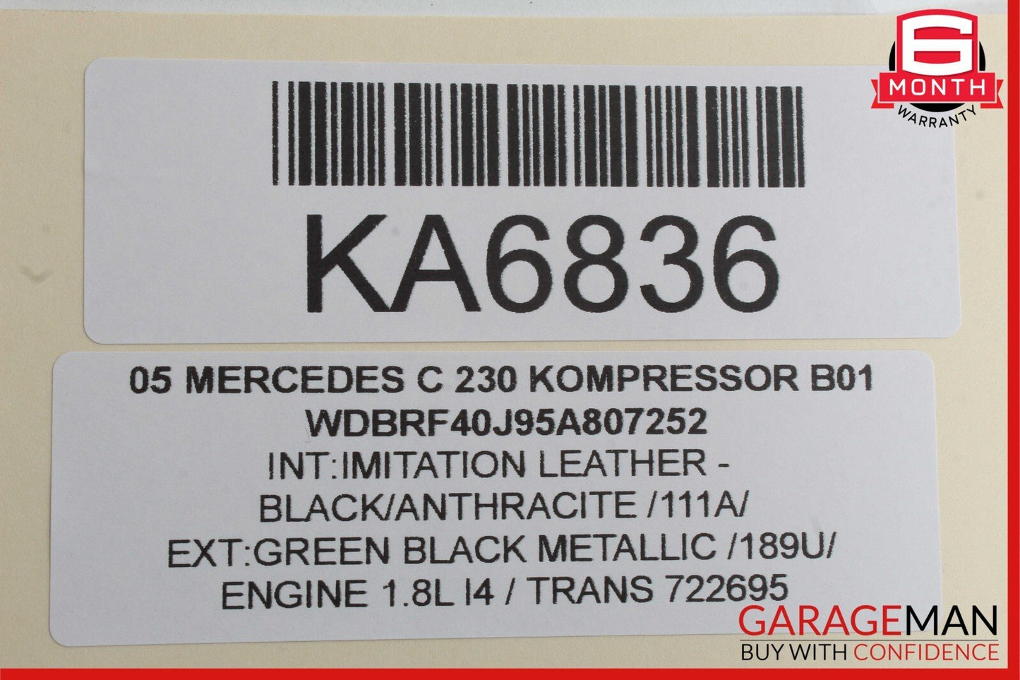 01-07 Mercedes W203 C230 C240 Front Left Driver Side Exterior Door Handle OEM