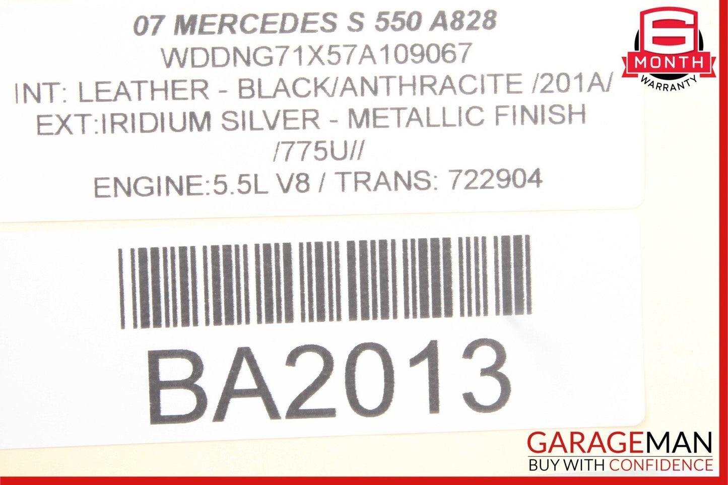 07-10 Mercedes W221 S550 CL550 S400 Keyless Go Control Module 2218708086 OEM