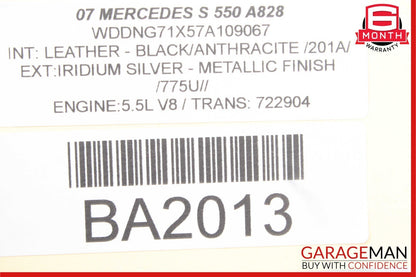 07-10 Mercedes W221 S550 CL550 S400 Keyless Go Control Module 2218708086 OEM