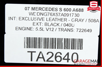 07-13 Mercedes W221 S600 S63 AMG Rear Pano Panoramic Roof Auto Glass OEM