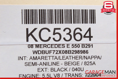 03-09 Mercedes W211 E550 E350 AMG Rear Left Side Exterior Door Handle Black OEM
