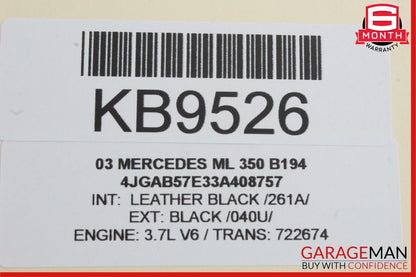 00-05 Mercedes W163 ML350 Front Right Side Seat Belt Seatbelt Retractor OEM