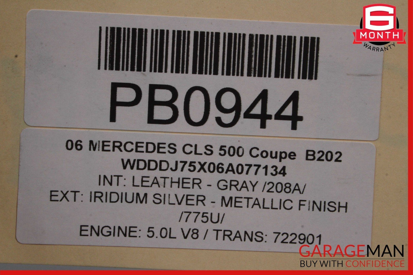 06-11 Mercedes W219 CLS500 Front Bumper Reinforcement Radiator Support Rebar Bar