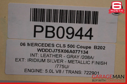06-11 Mercedes W219 CLS500 Front Bumper Reinforcement Radiator Support Rebar Bar