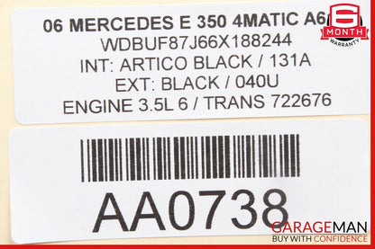 06-11 Mercedes W219 CLS500 CLS550 Front Left Door Window Regulator Motor Unit