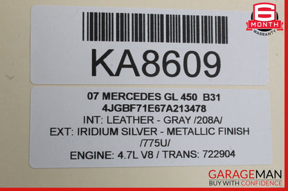 07-16 Mercedes X164 GL450 GL350 GL320 3rd Third Row Seat Motor 1648201942 OEM