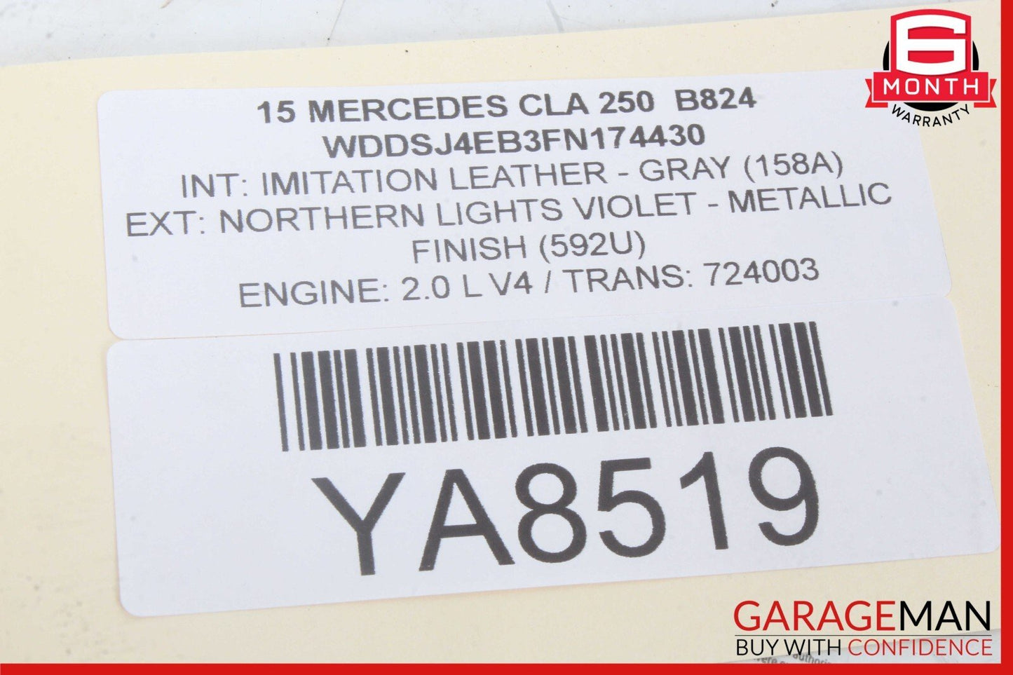 08-20 Mercedes W117 CLA250 CLA200 Front Right Side Door Lock Latch Actuator OEM