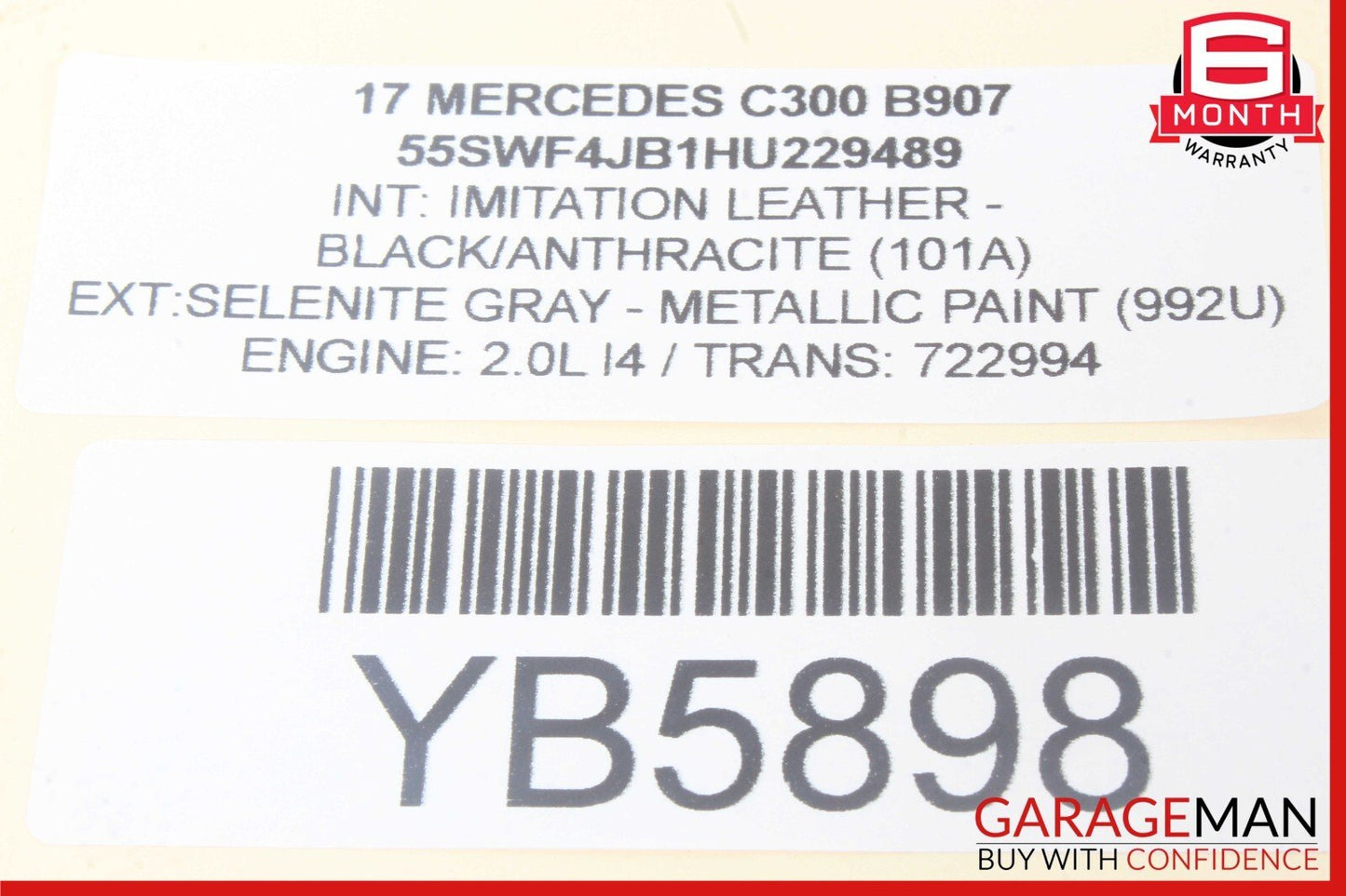 15-20 Mercedes W205 C300 C400 GLC300 Dash Headlight Switch Control Module OEM
