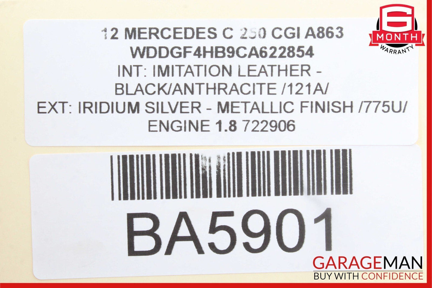 12-15 Mercedes W204 C250 SLK250 Engine Motor Brake Vacuum Pump 2712301665 OEM