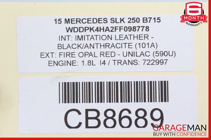 12-16 Mercedes R172 SLK250 SLK300 Master Cylinder Power Brake Booster OEM
