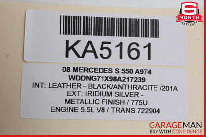 07-13 Mercedes W221 S550 S350 Front Right Exterior Door Handle Keyless Go OEM