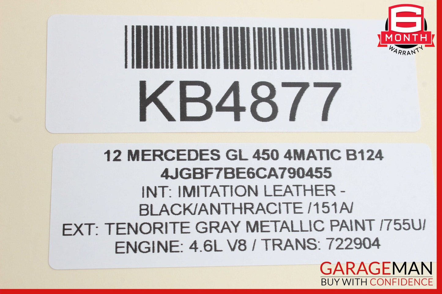 06-13 Mercedes X164 GL450 ML350 Exterior Door Handle Rear Left Side OEM
