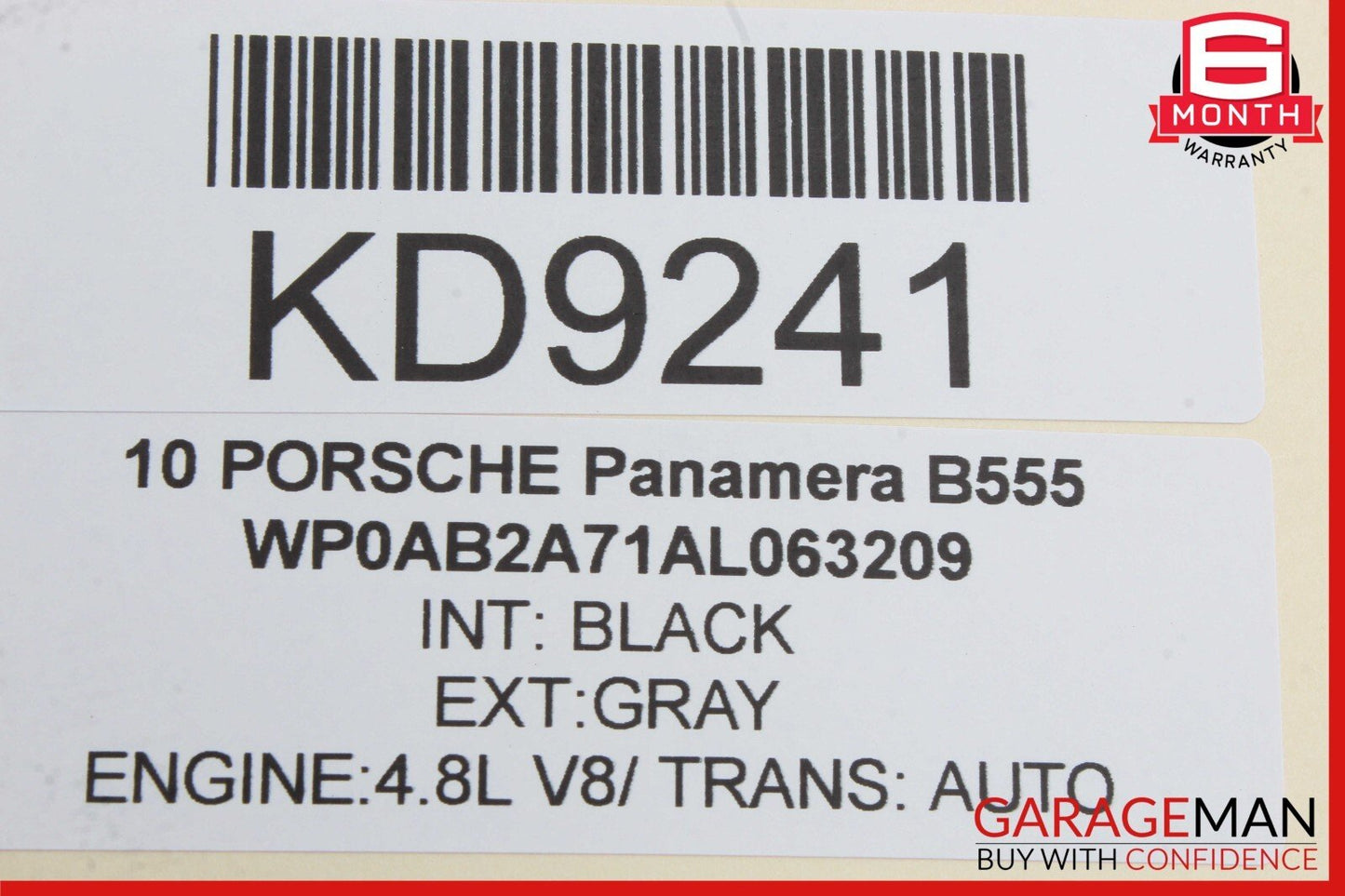10-16 Porsche Panamera 970 Rear Right Passenger Side Door Window Glass OEM