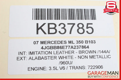 06-13 Mercedes W164 ML350 GL450 Rear Glass Windshield Wiper Motor Unit OEM