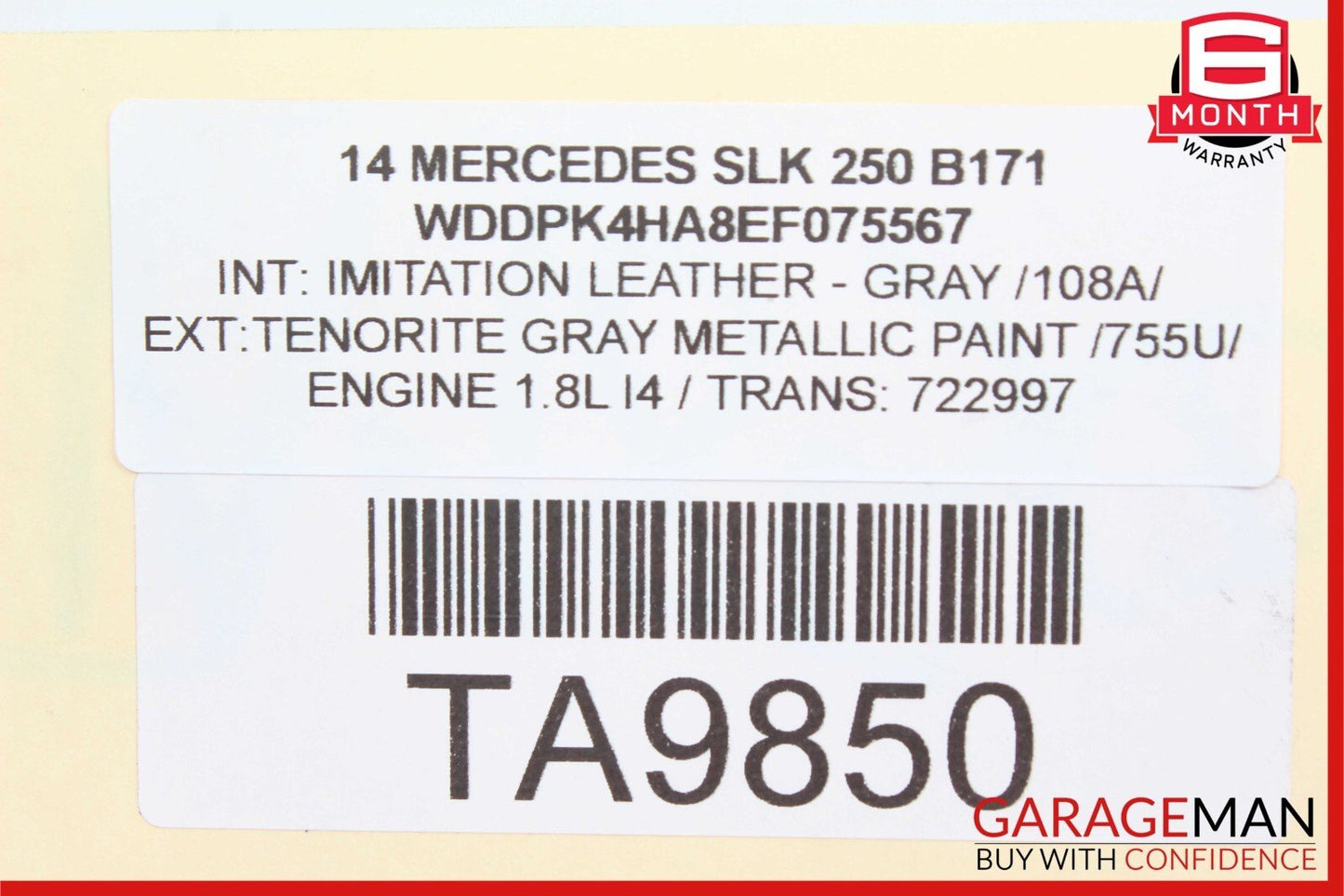 08-17 Mercedes C250 SLK250 E400 Front Right Passenger Side Lower Control Arm RWD