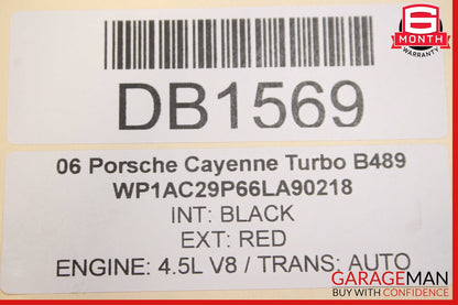 03-10 Porsche Cayenne 955 957 Front Hood Bonnet Deck Lid Panel Cover Red OEM