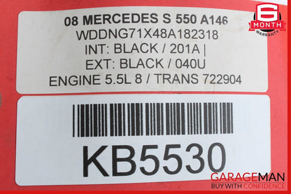 07-13 Mercedes W221 S350 S400 S550 Front Right Side Under Seat Control Module