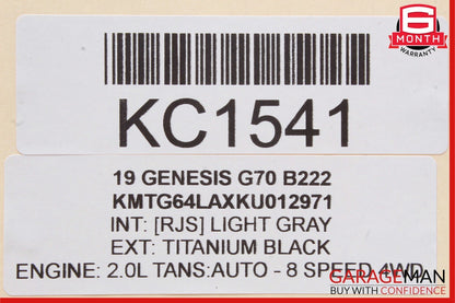 19-21 Genesis G70 2.0L AWD Transmission Control Module Unit 95441-47480 OEM