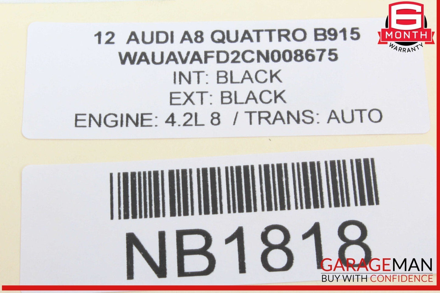 11-18 Audi A8 Quattro Rear Center Deck Speaker Woofer Bose OEM