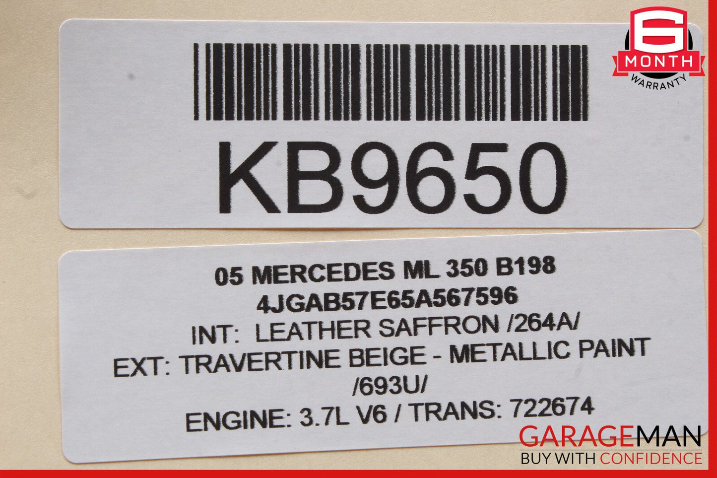 98-05 Mercedes W163 ML350 ML320 Bumper Fog Light Lamp Left Driver Side OEM
