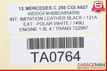 12-14 Mercedes W204 C250 1.8L Fuel Gas Pump Level Sensor Sending Unit Assembly