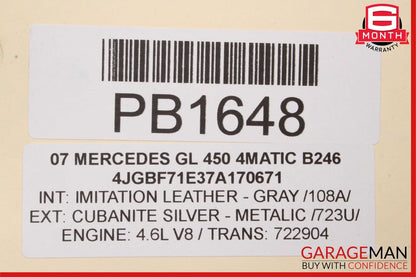 07-12 Mercedes X164 GL550 GL350 GL450 Front Lower Radiator Support Bracket Bar