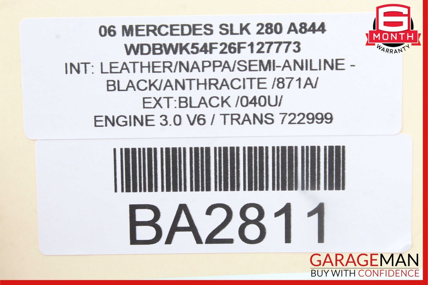 05-11 Mercedes R171 SLK280 SLK350 Convertible Top Roof Control Module Unit