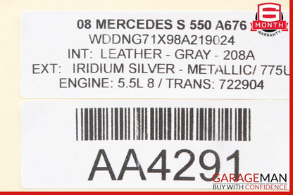 07-14 Mercedes W221 S550 CL65 AMG Front Left Keyless Go Door Lock Latch Actuator