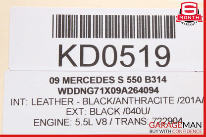 07-13 Mercedes W221 S550 S600 S63 Rear Window Glass & Shade Regulator Switch OEM