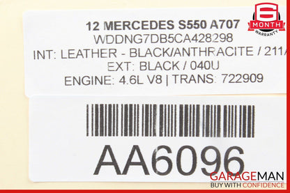 07-14 Mercedes CL550 CL600 S550 Front Left Seat Adjustment Control Switch Set