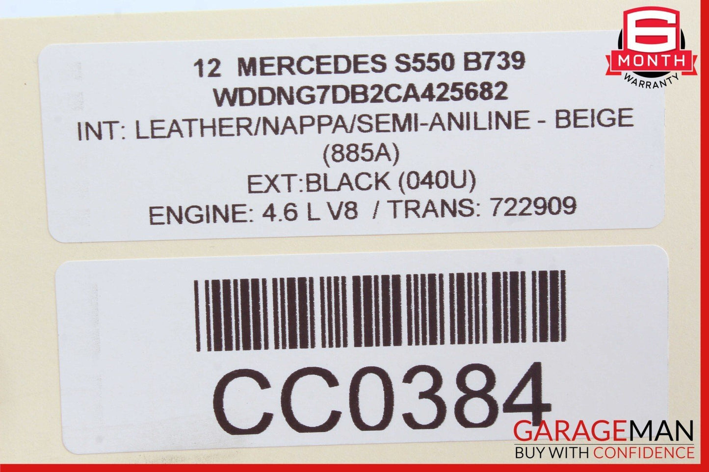 12-17 Mercedes W218 CLS550 S550 4.7L V8 Right Side Air Intake Cleaner Box Assy