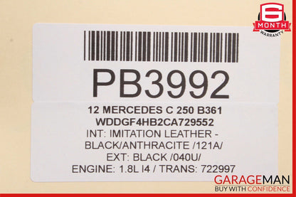 08-14 Mercedes W204 C300 C350 Left Side Skirt Rocker Molding Trim Cover Panel