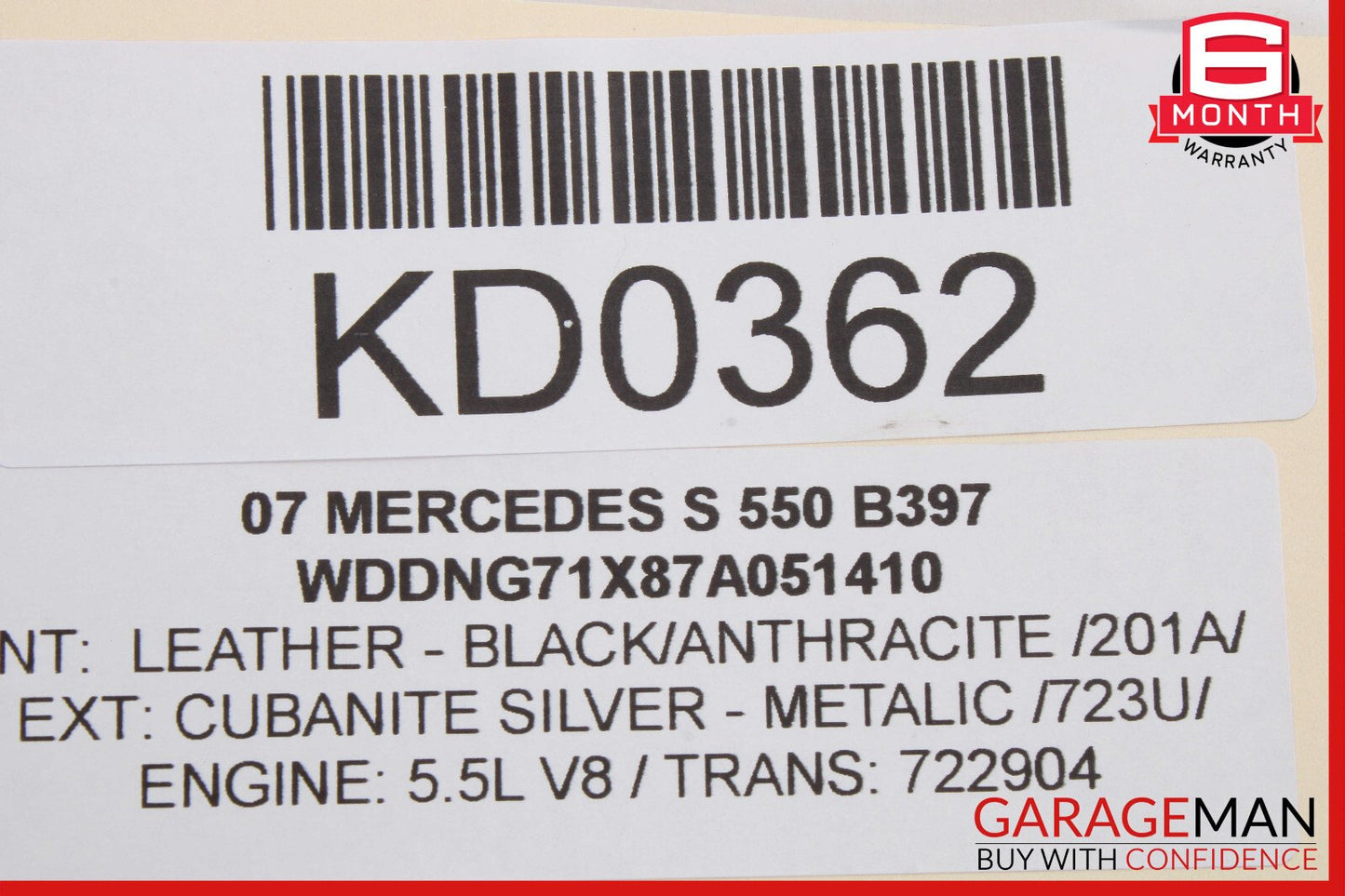 07-13 Mercedes W221 S550 Rear Right / Left Airmatic Suspension Shock Absorber