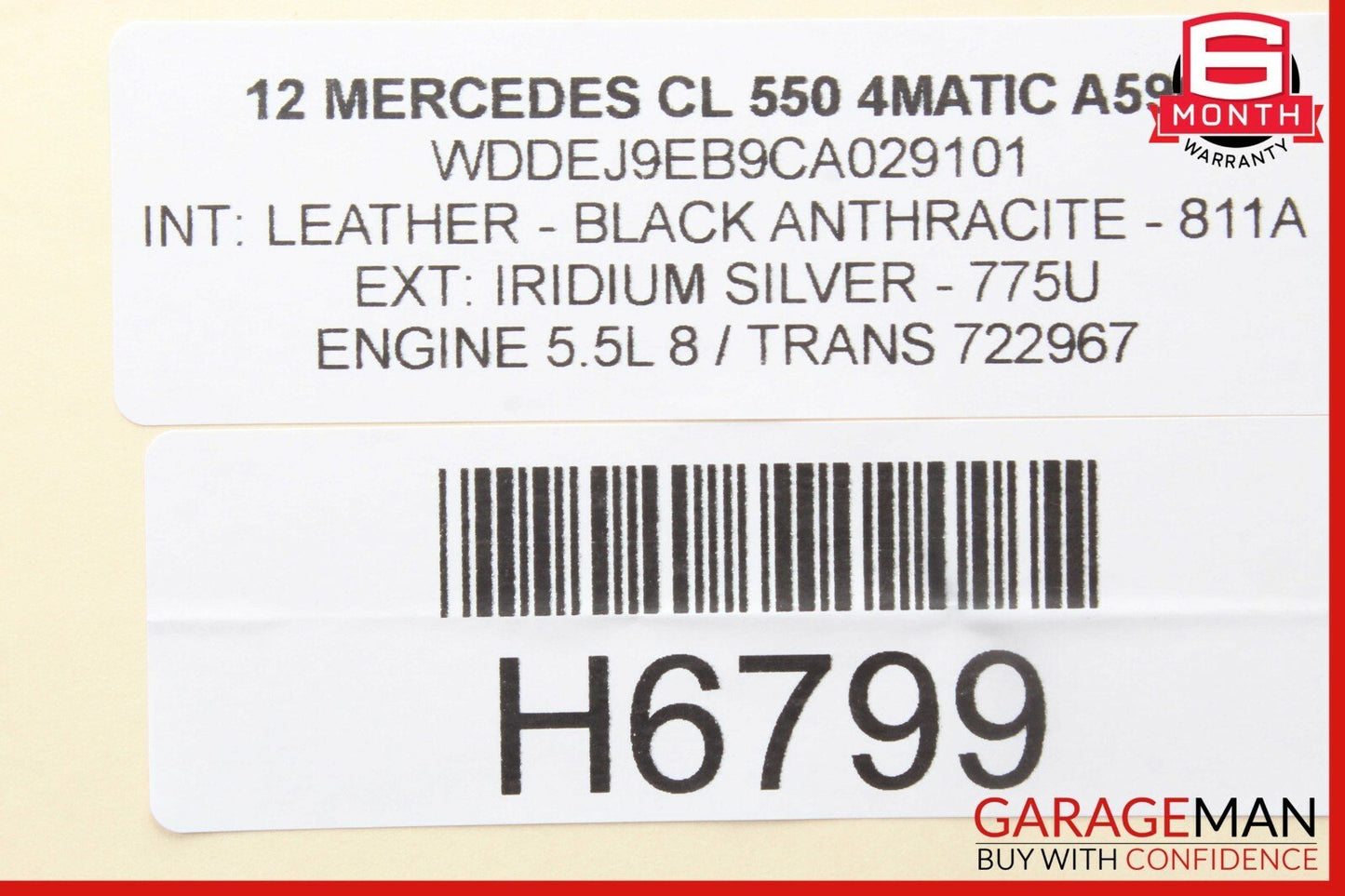 07-13 Mercedes S550 CL550 CL600 Rear Left Side Lower Thrust Control Arm OEM