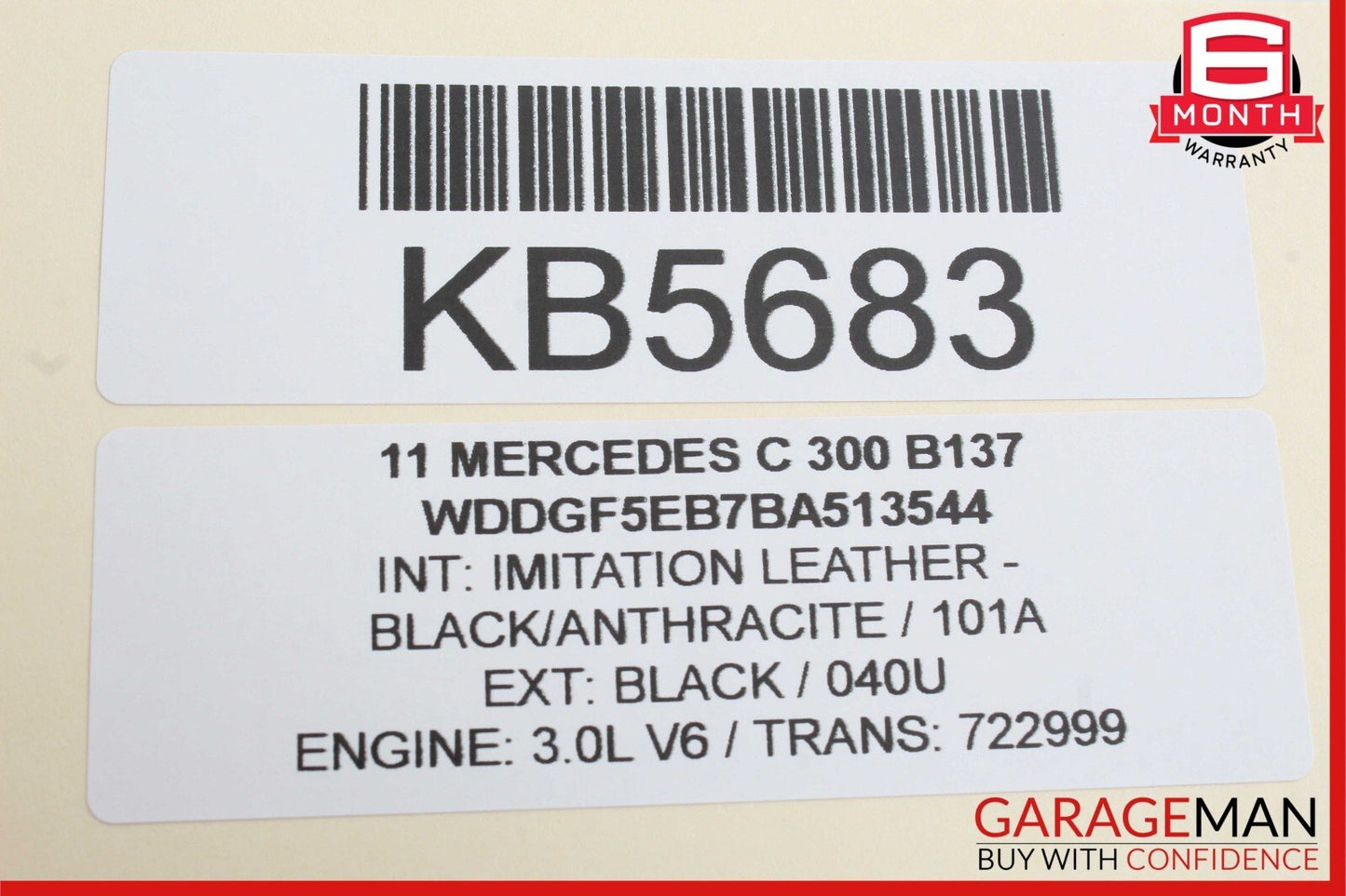 08-11 Mercedes W204 C250 C300 C63 AMG Right Side Exterior Door Handle Black